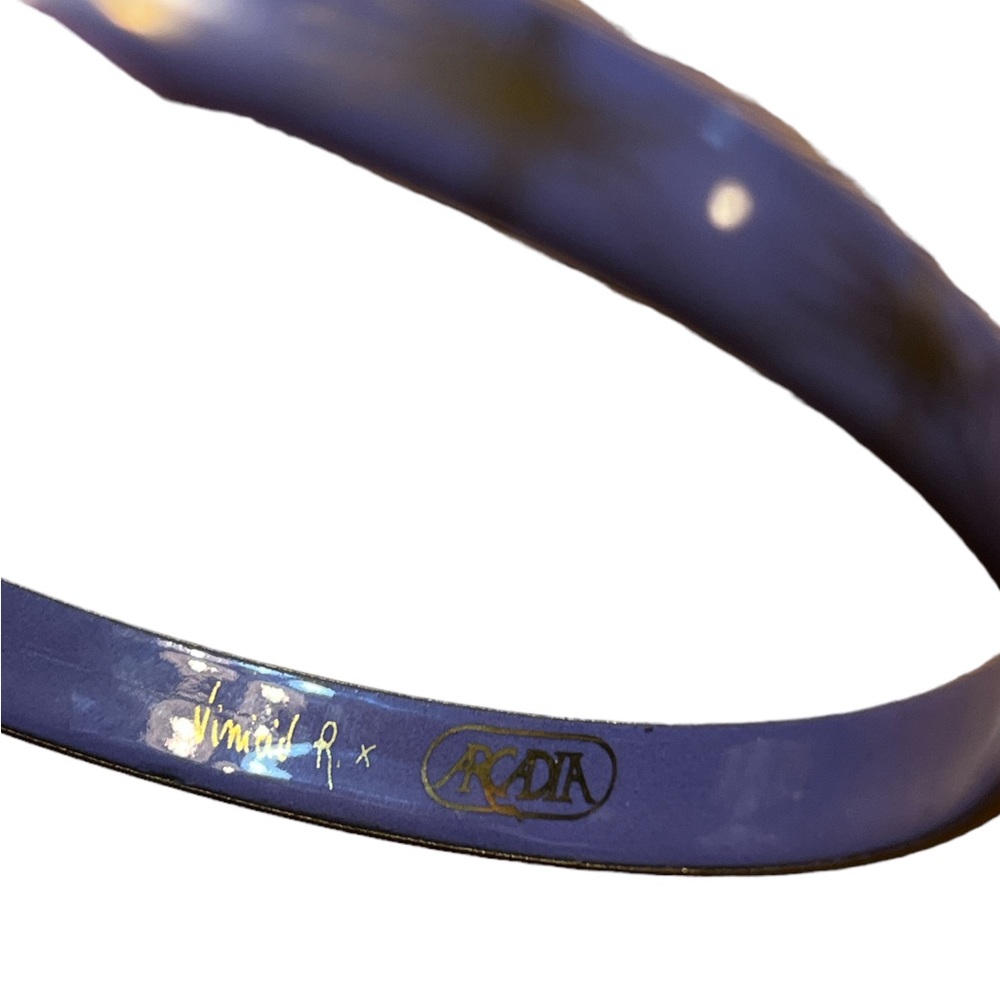 Estate Vintage Arcadia Purple Bangle Bracelet - Picture 3 of 4